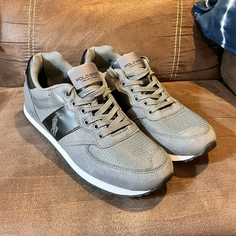 Polo Sport Ralph Lauren Slaton Shoes Sneakers grey Mens Size 12